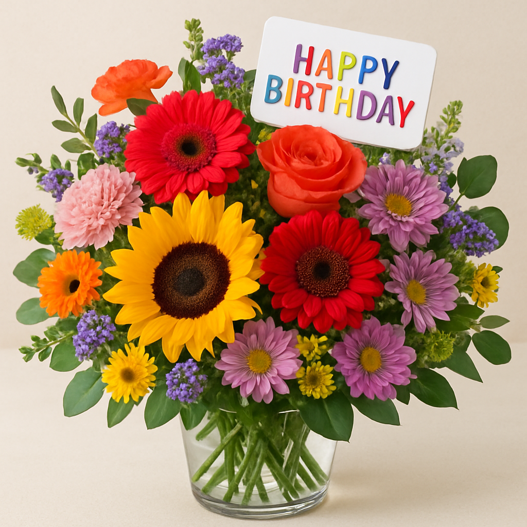 Mixed flowers for birthdays